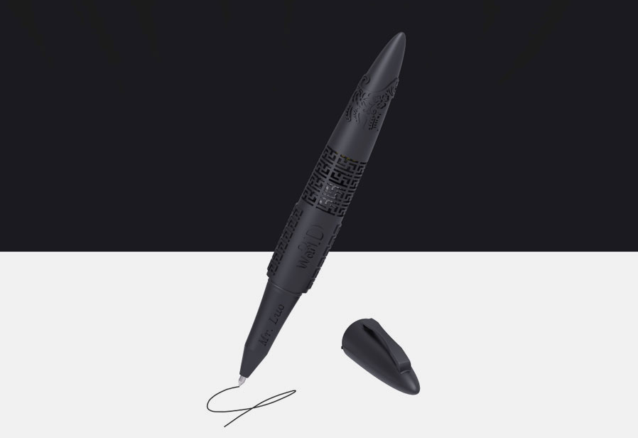 3D打印案例 企业定制十二生肖笔 惠普尼龙PA12